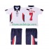 Camisola Inglaterra Beckham 7 Retro Criança Equipamento Primeiro 1998 Manga Curta